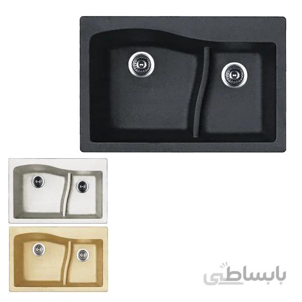 سینک ظرفشویی گرانیتی کن تراست مدل Qzl3322 CAN