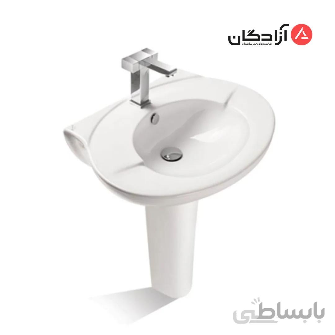 روشویی پایه دار مروارید مدل رویال 65