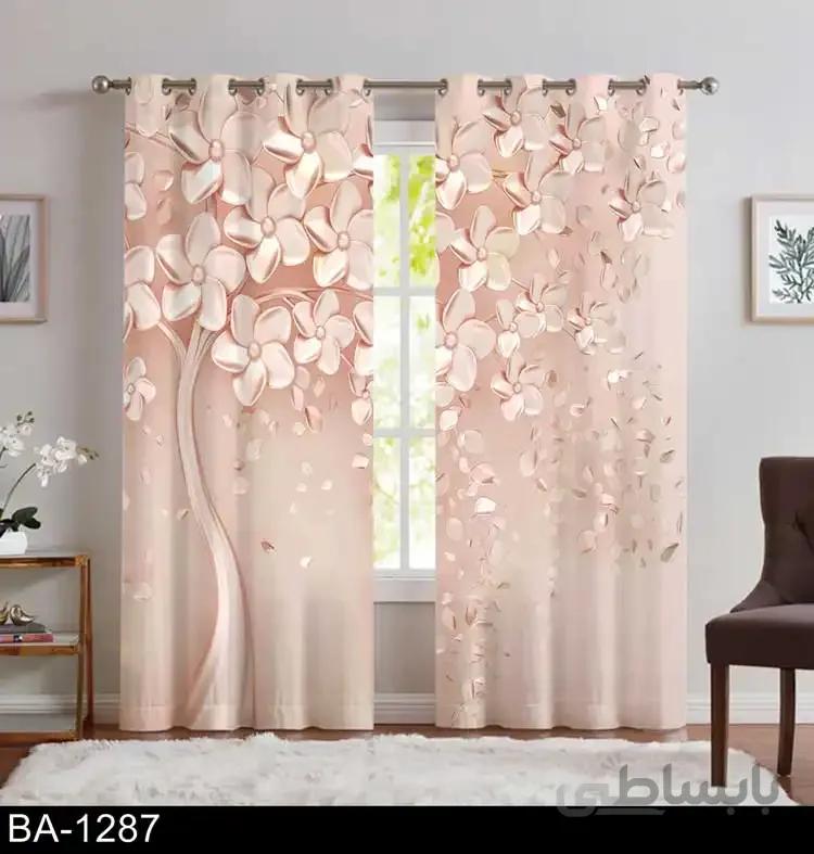 پرده پانچی گل سه بعدی BA-1287