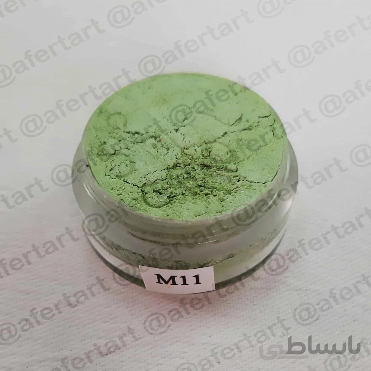 رنگ گریم سبز متالیک شماره M11 سیلک