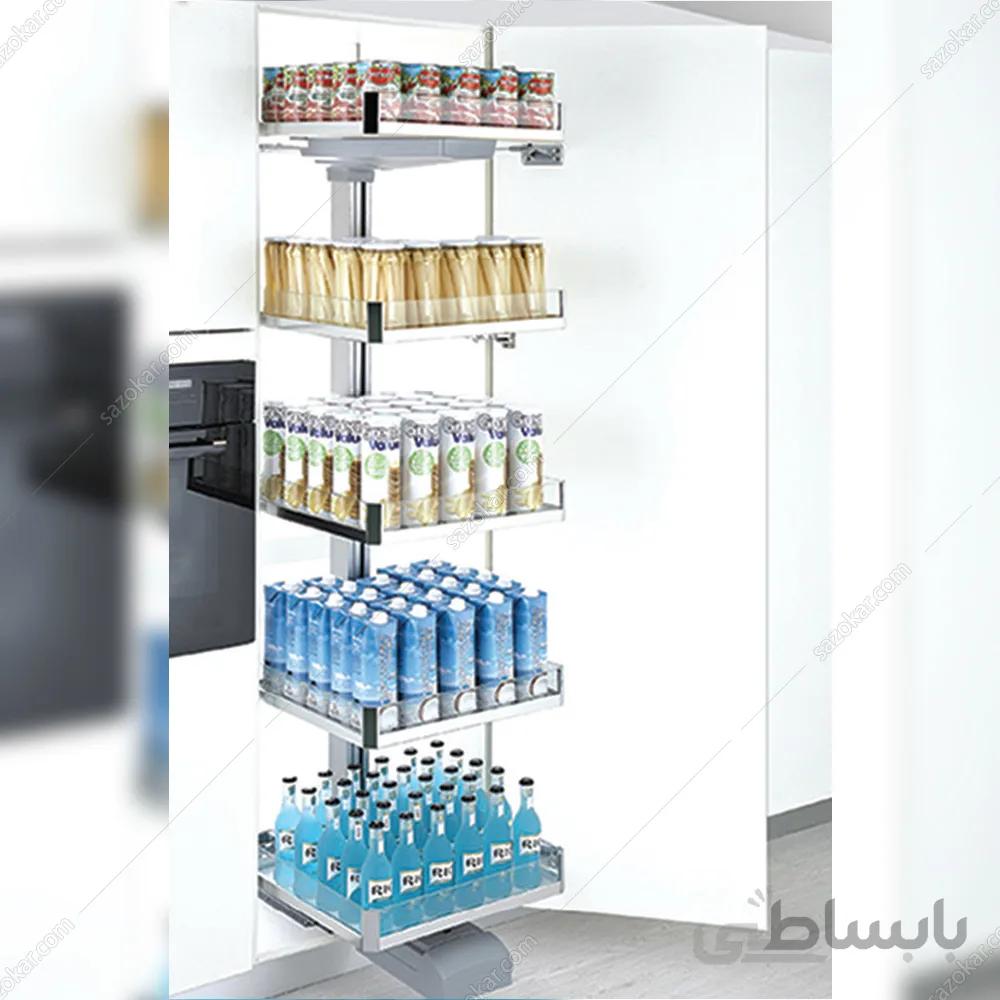 سوپر کانوی لولایی کمدی کریستال عرض 45 حداقل ارتفاع 148 سانتی‌متر فانتونی مدل E071 ا Fantoni E071 Cabinet basket