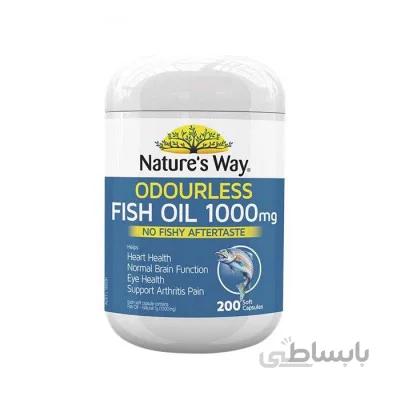 کپسول روغن ماهی نیچرز وی Natures Way Odourless Fish Oil 1000 mg Capsule