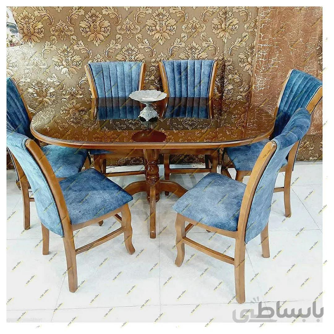 میز ناهار خوری بیضی با صندلی سون