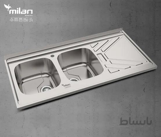 سینک ظرفشویی استیل میلان مدل 8014