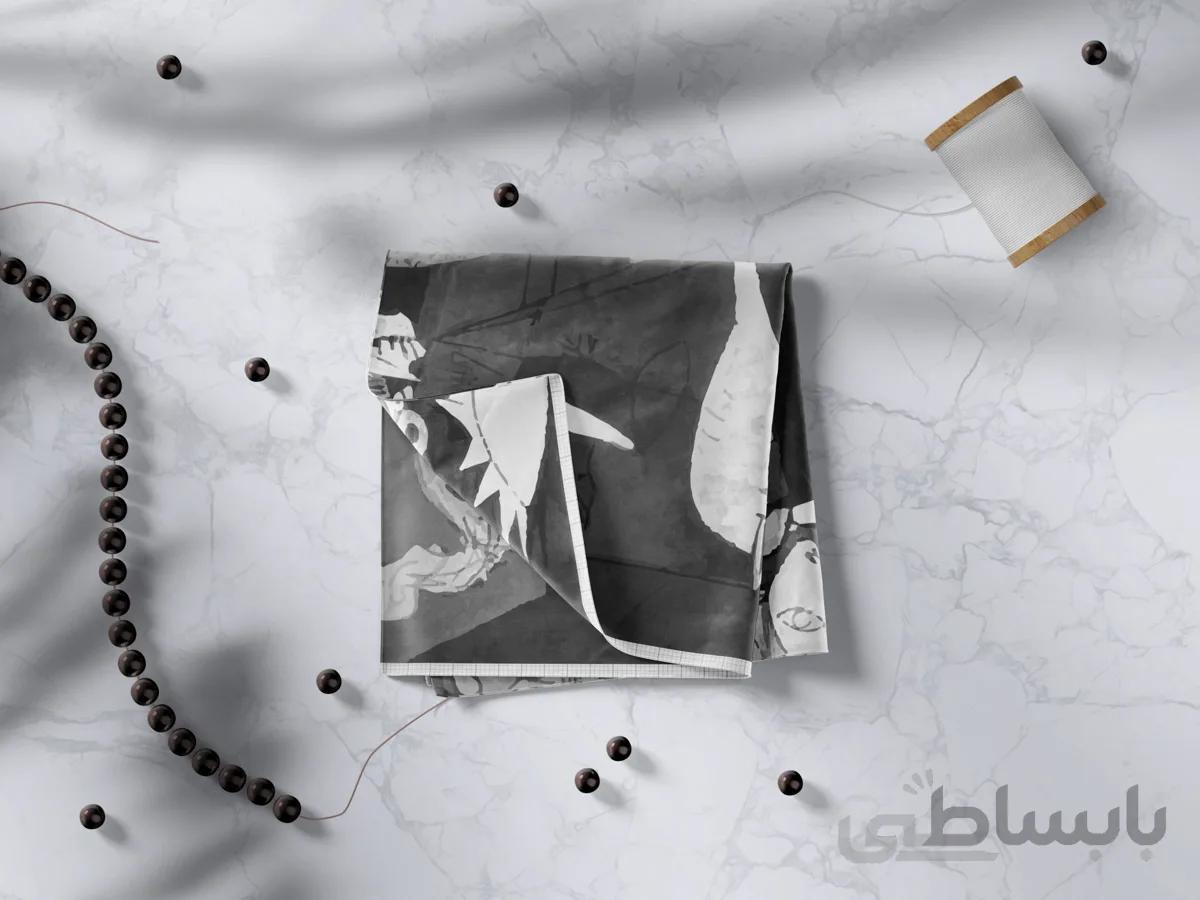 شال طرح نقاشی گرنیکا پیکاسو