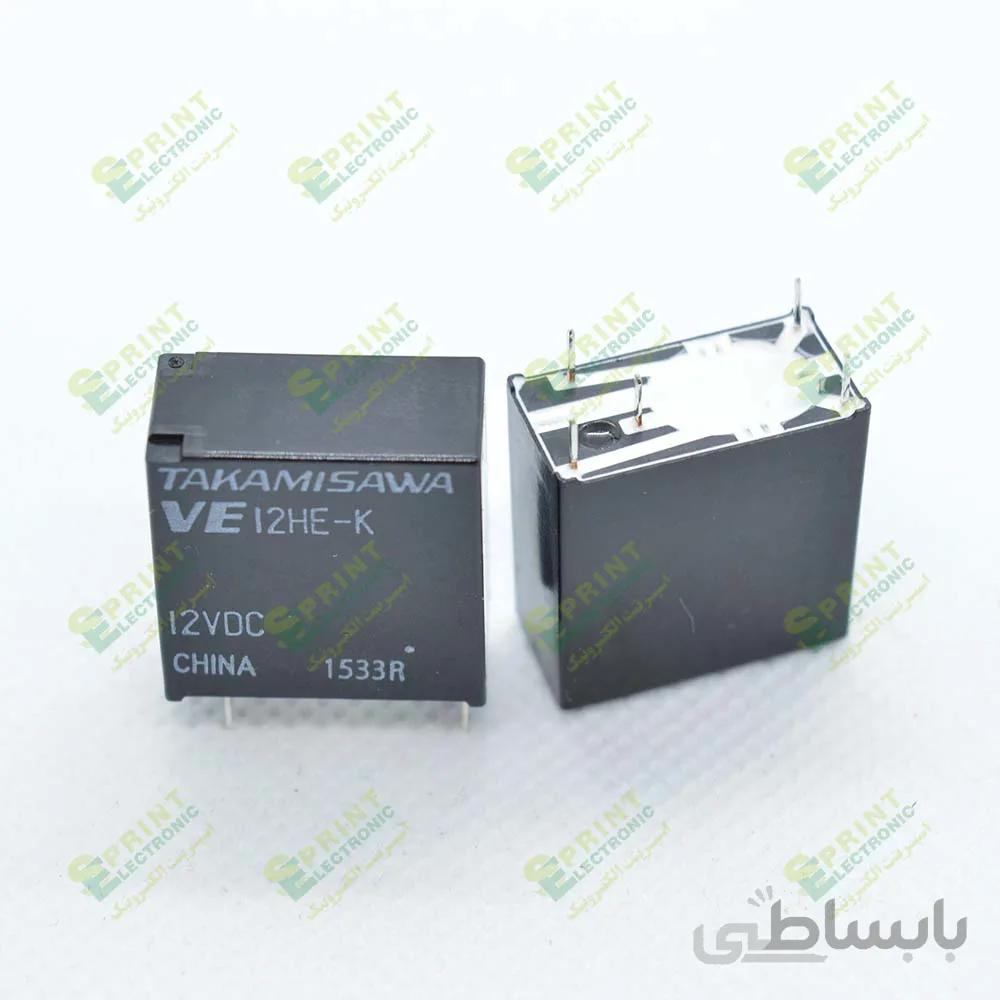 رله 12 ولت 5 پایه 5 آمپر TAKAMISAVA VE12HE-K