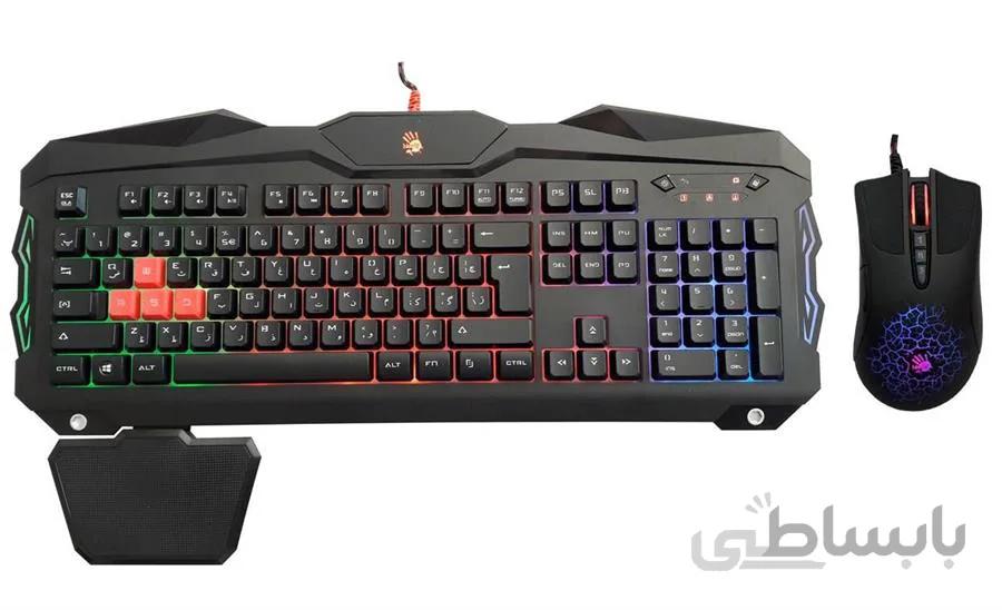 کیبورد و ماوس مخصوص بازی ای فورتک مدل B2100 ا A4tech B2100 Gaming Keyboard And Mouse