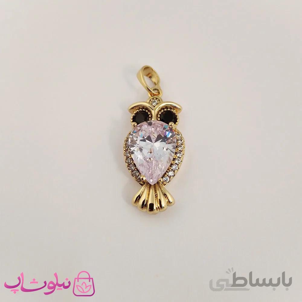 اویز گردنبند زنانه ژوپینگ طرح جغد سفید کد 475 1