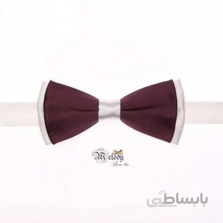 پاپیون سری نینو - بچگانه (بنفش تیره مات و سفید)
