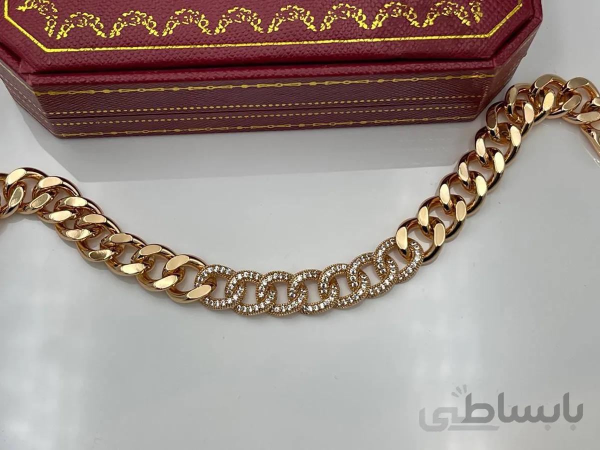 دستبند کارتیر نگین کاری ژوپینگ