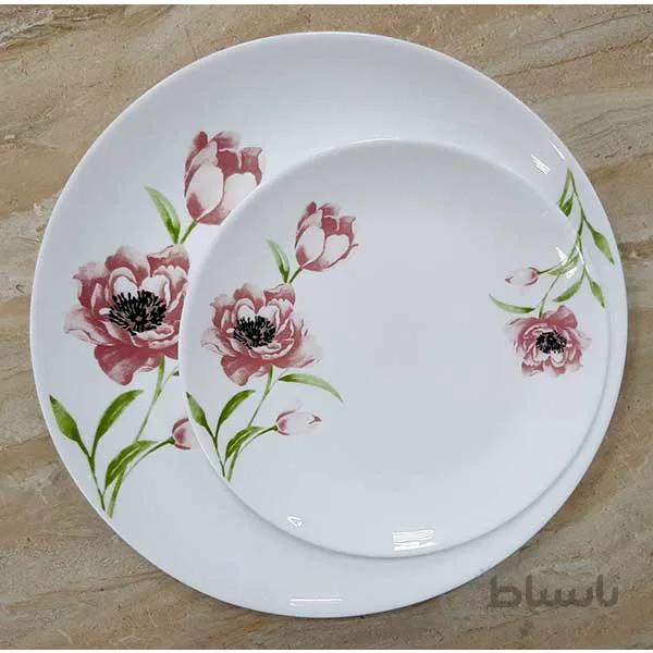 سرویس غذاخوری 25 پارچه گرد فرانسوا آرکوپال گل آرایی ژانی صورتی( Zhani Pink)