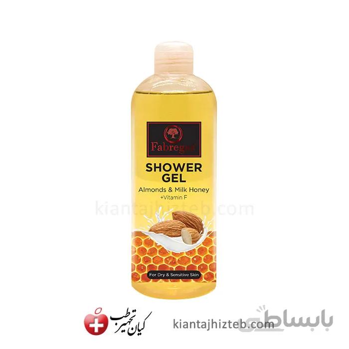ژل شست و شوی بدن ویتامینه نرم کننده شیر عسل بادام فابریگاس حجم 400 میل