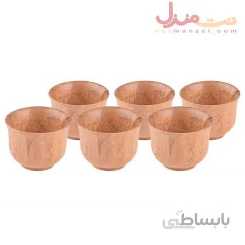 ست فنجان چوبی بامبو برند بامبوم مدل تیدو شش پارچه