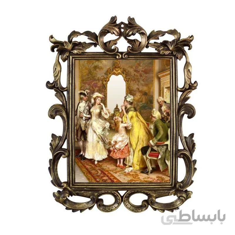 تابلو آینه ای پلی رزین لوتوس مدل THE WAIT کد PH-70017-A4