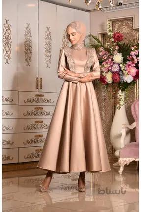 لباس مجلسی زنانه پوشیده از ترکیه برند MAHİDEVRAN رنگ صورتی کد ty59392349