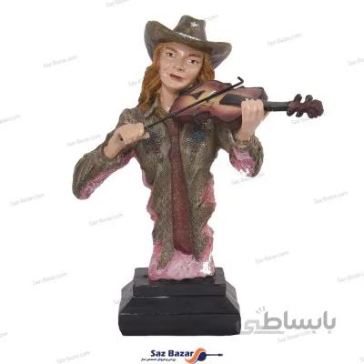 مجسمه نوازنده ویولن کلاهدار