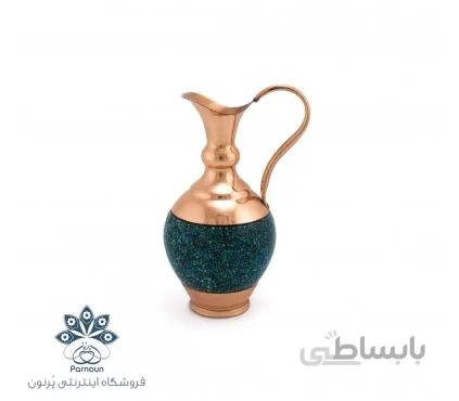 پارچ مسی فیروزه کوب 18 سانتی
