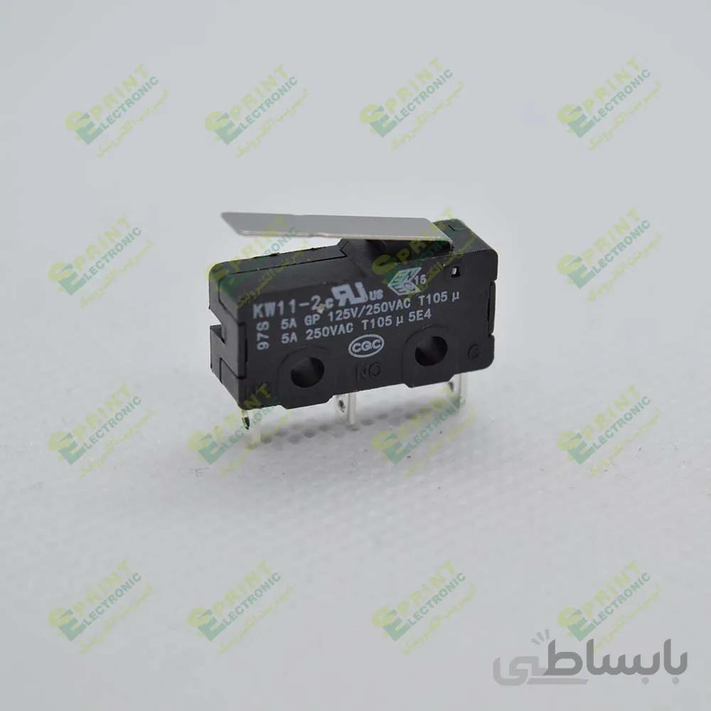 میکروسوییچ اهرم دار 5 آمپر پایه سوزنی KW11-2