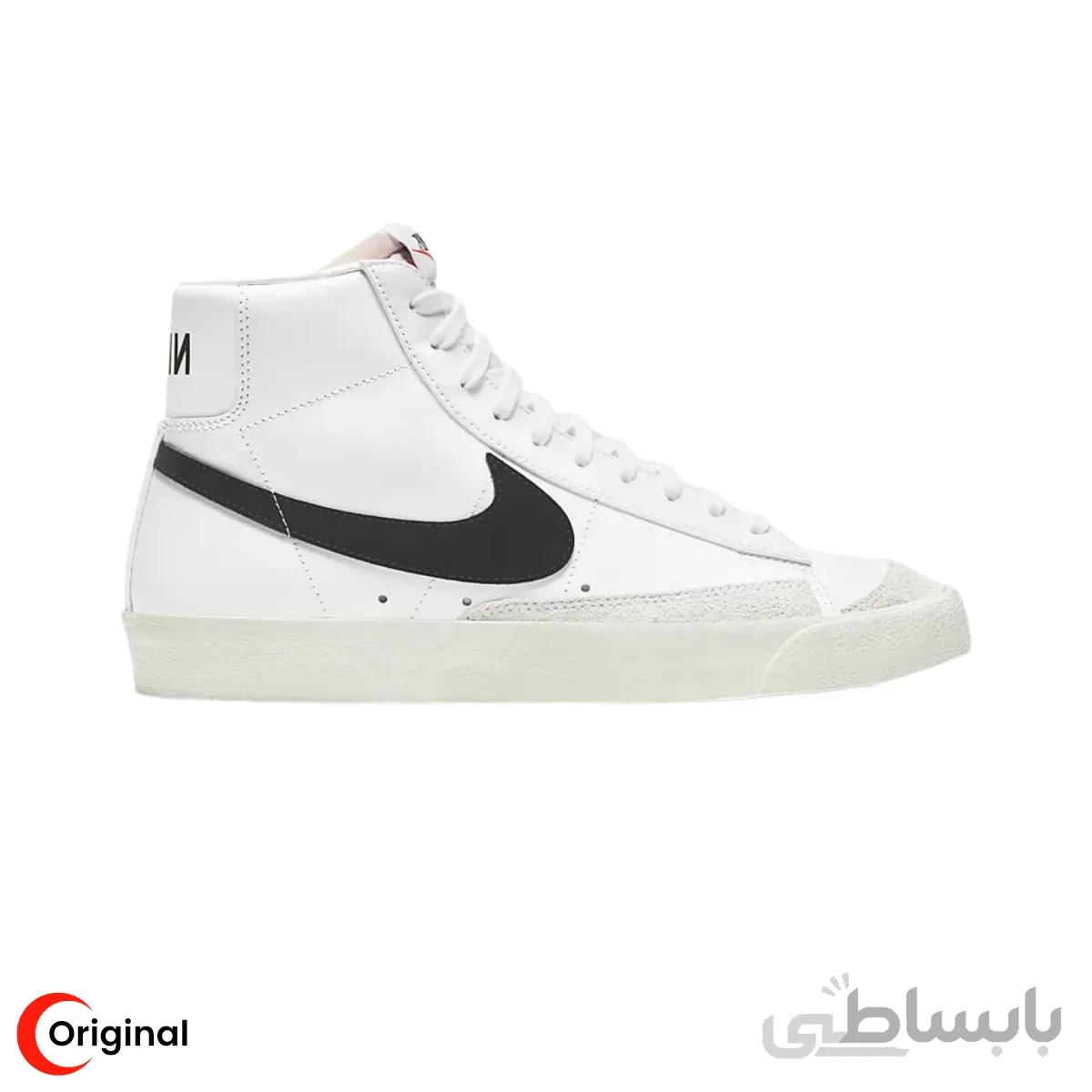 کتونی اورجینال مردانه نایک بلیزر Nike Blazer Mid 77 Vintage White And Black