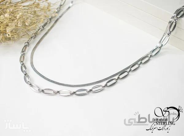 گردنبند استیل زنانه کد 5826 کد 657369