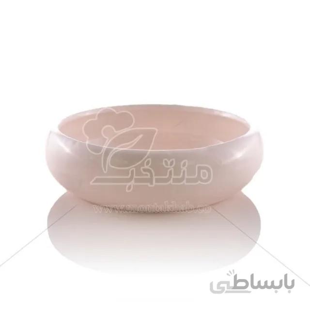 گلدان سفالی لعابدار طرح بونسای گرد 7 سانتی متری