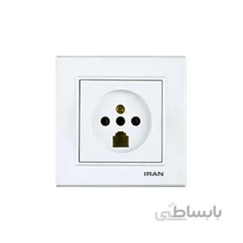 پریز تلفن دو کاره ایران الکتریک مدل برلیان ا iran electric brilliant model