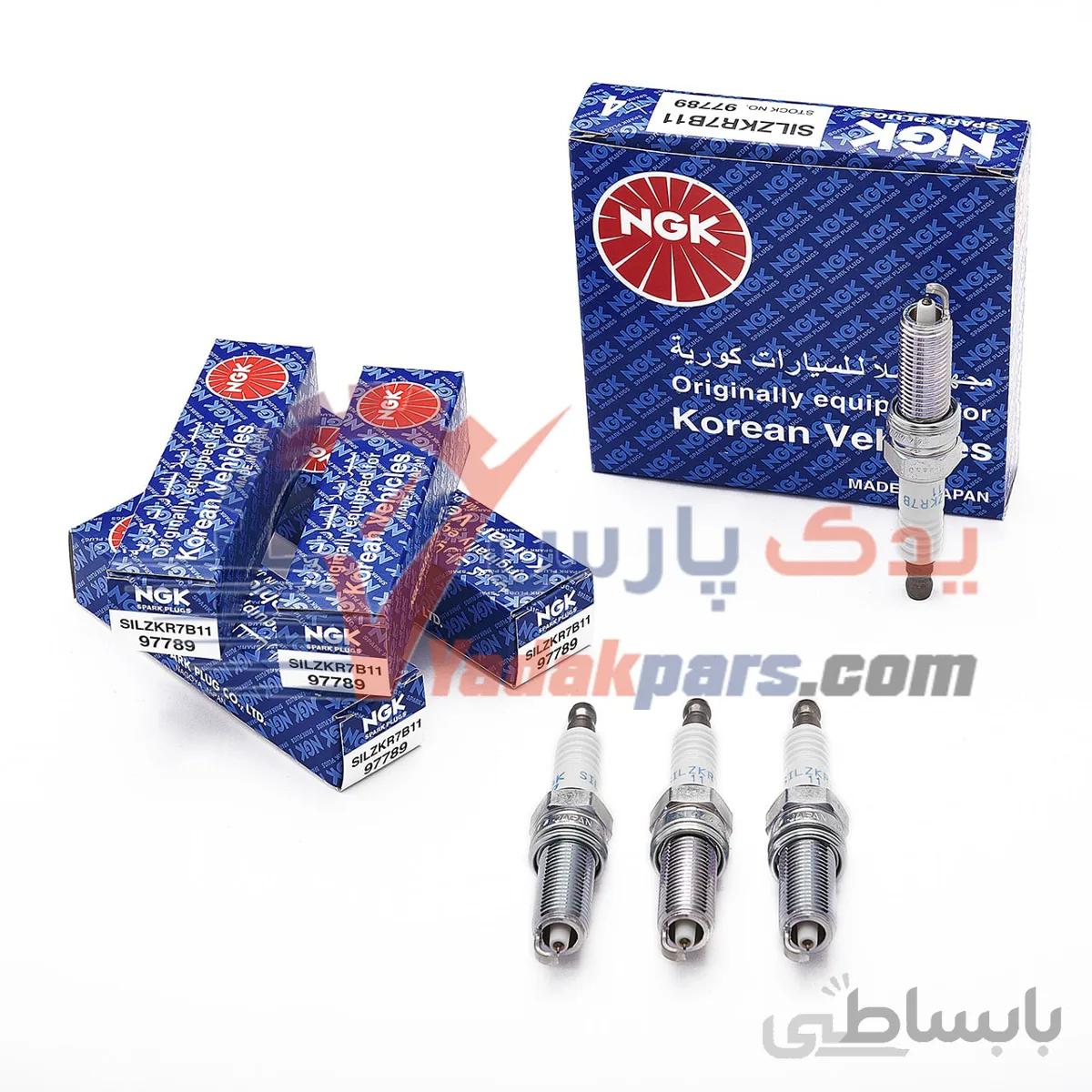 شمع ایریدیم لیزر یورو۴ کد سرد برند ان جی کا NGK (بسته۴عددی) ا NGK Spark Plug SILZKR7B11 97789 JAPAN