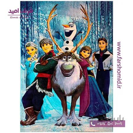فرش ماشینی آنا و السا یاسی طرح 11۵۵ کودک فرش آنا