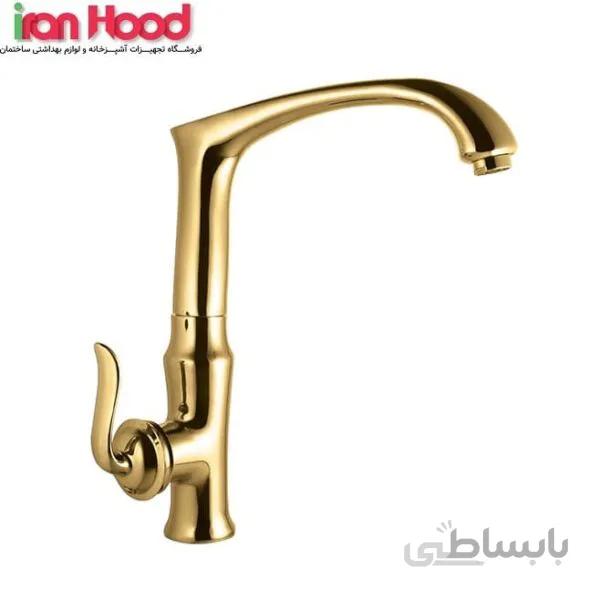 شیر ظرفشویی البرز روز مدل اسپیرال طلایی ا Alborzrooz gold-Spiral kitchen tap