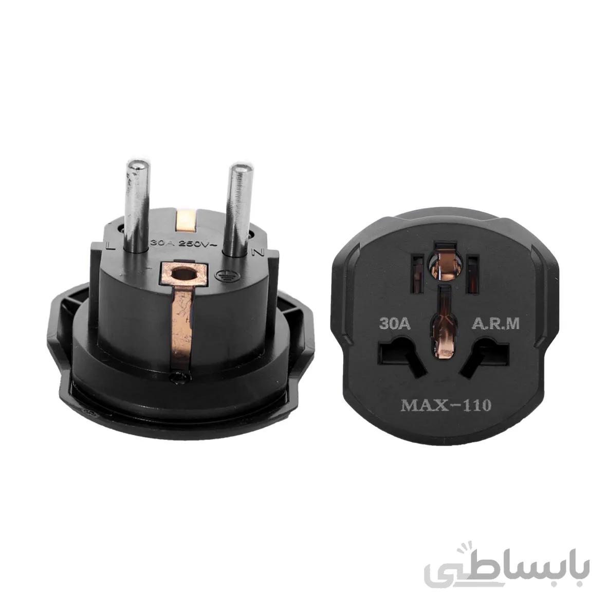 تبدیل برق 3 به 2 Max-مشکی