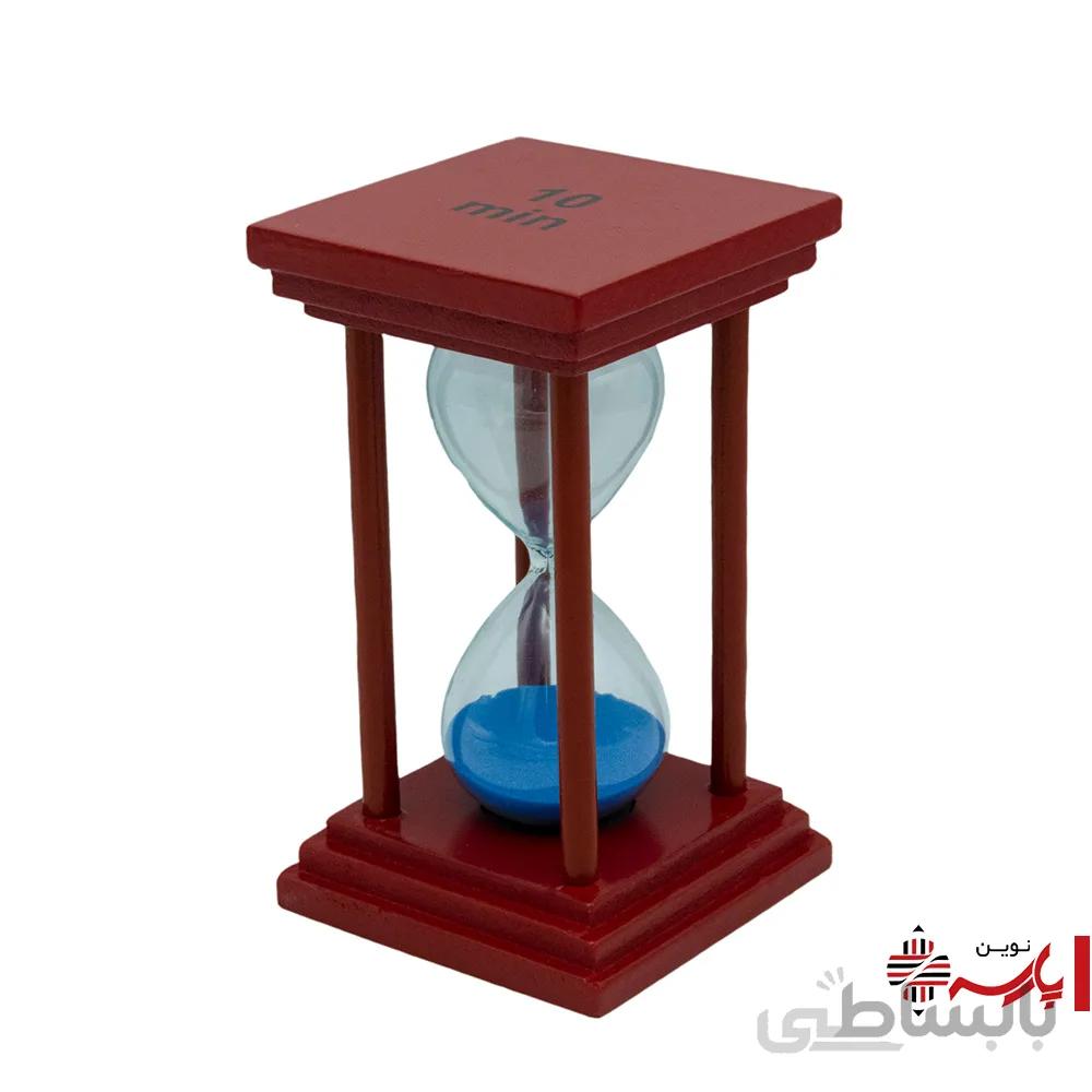 ساعت شنی چوبی 10 دقیقه ای قرمز