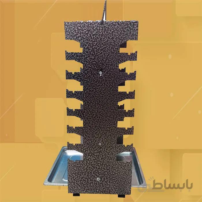 کباب پز گازی ایستاده دو طرفه ا *دارای جای 14 عدد سیخ به صورت همزمان* بدون دود * قابل استفاده در داخل اتاق ، بالکن و اشپزخانه * قابل استفاده با گازشهری و کپسولی *قابل استفاده در مسافرت * پخت با حرارت غیر مستقیم
