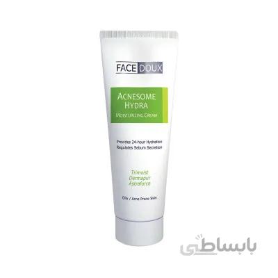 کرم مرطوب کننده آکنه زوم مناسب پوست های چرب و مختلط فیس دوکس 50 میلی لیتر ا FACE DOUX ACNESOME HYDRA MOISTURIZING CRAM 50 ML
