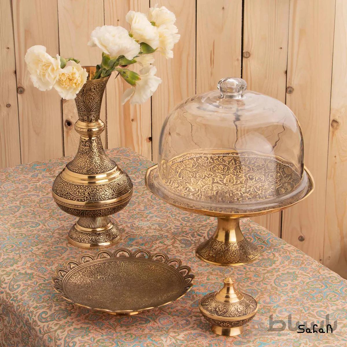 ست پذیرایی برنجی طلایی کد 047