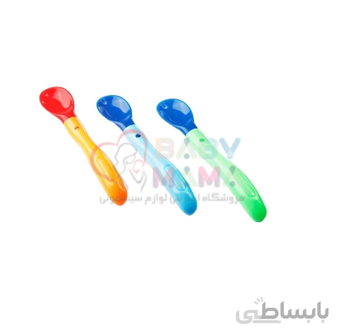 قاشق حرارتی غذاخوری کودک بیبی لند مدل ۴۳۰ سایز بزرگ