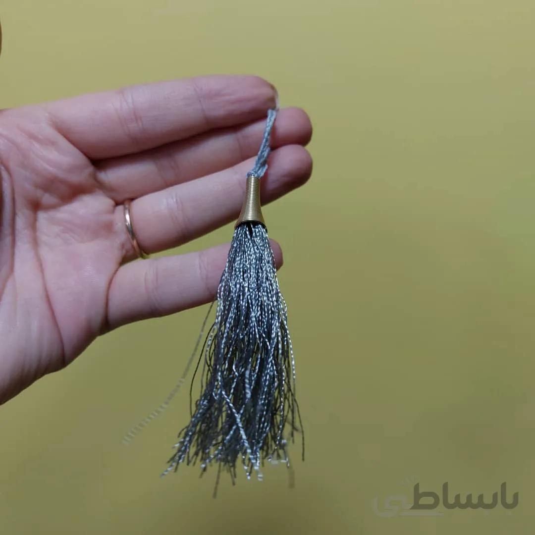 منگوله طوسی سر طلایی (5 عددی)