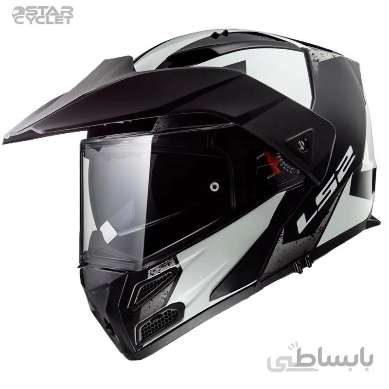کلاه کاسکت ال اس تو فک متحرک اندرو مدل METRO-BLWHITE