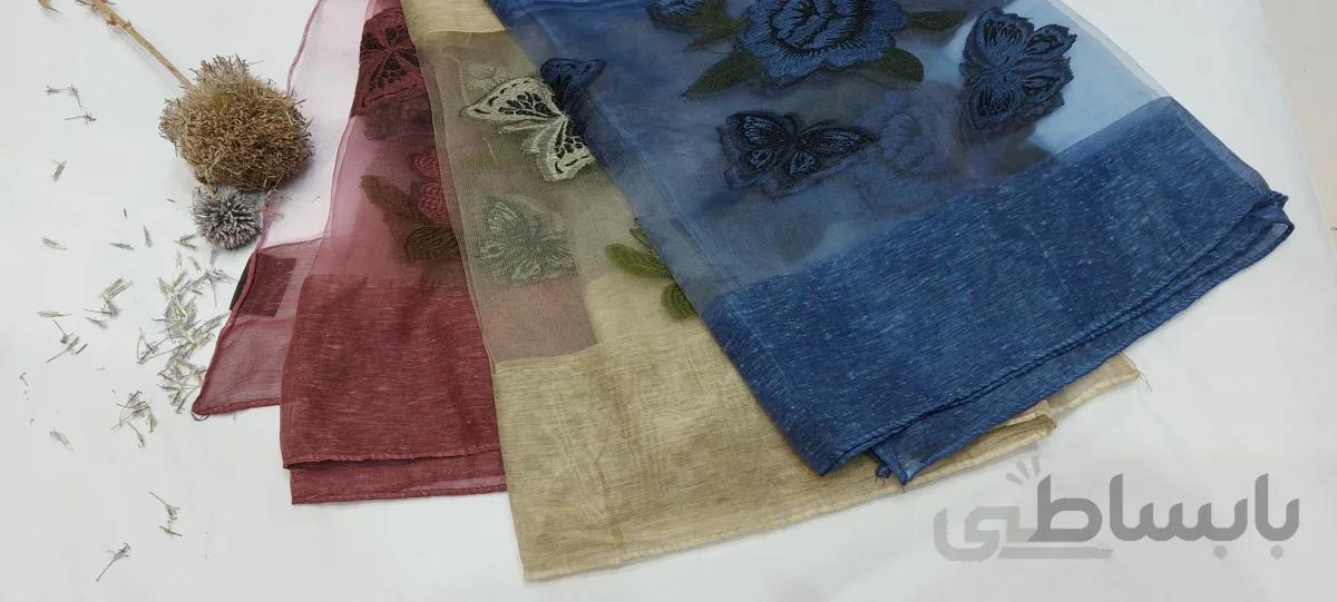 شال مجلسی نخ ابریشم برندMiss smart - سبز ا Shawl