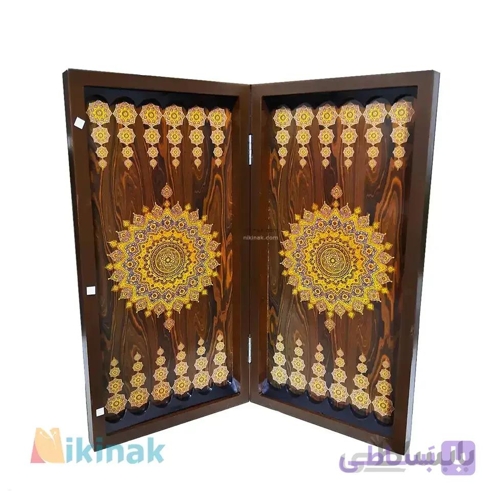 تخته نرد چوبی طرح خورشید