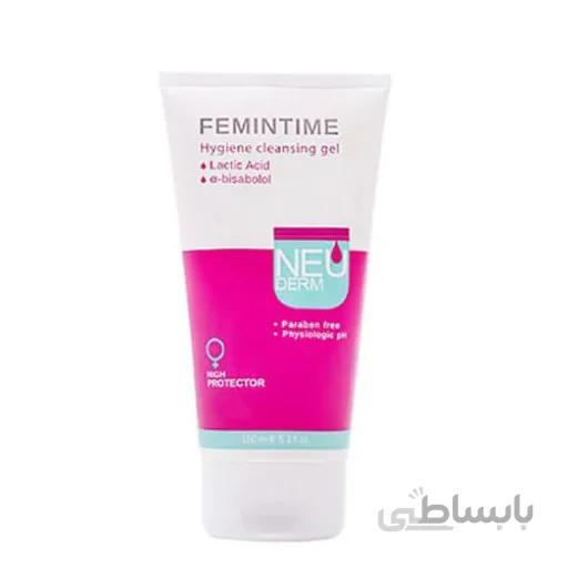 ژل بهداشتی بانوان Femintime نئودرم 200 میلی لیتر ا Neuderm Femintime Hygiene Cleansing Gel