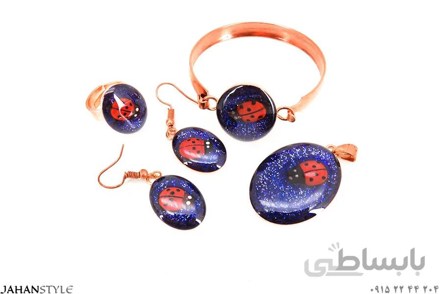 ست کامل مسی بچه‌گانه طرح کفشدوزک
