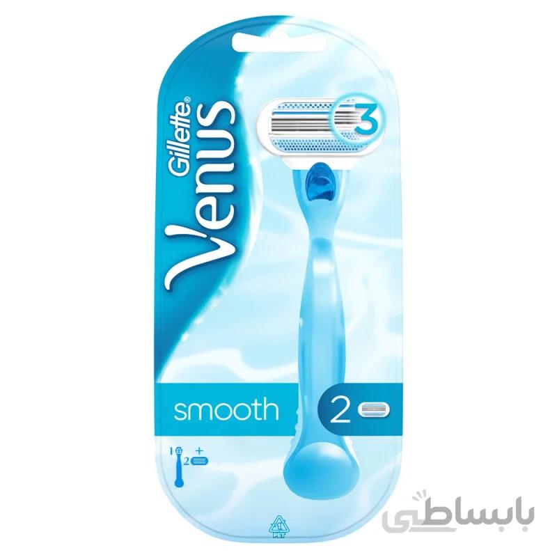 خود تراش ژیلت مدل Venus Smooth به همراه تیغ یدک