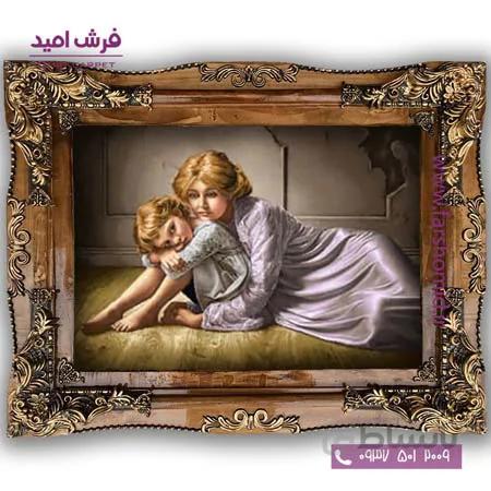 تابلو فرش ماشینی طرح تابلو نقاشی فرانسوی کد 2264 فرشان
