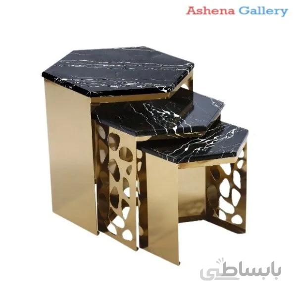 میز عسلی مدل ۵۹۰ مجموعه ۳ عددی