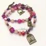 دستبند زنانه مدل قفس ا cage purple bracelet