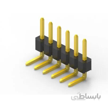 پین هدر نری 1x40 رایت انگل 1.27mm
