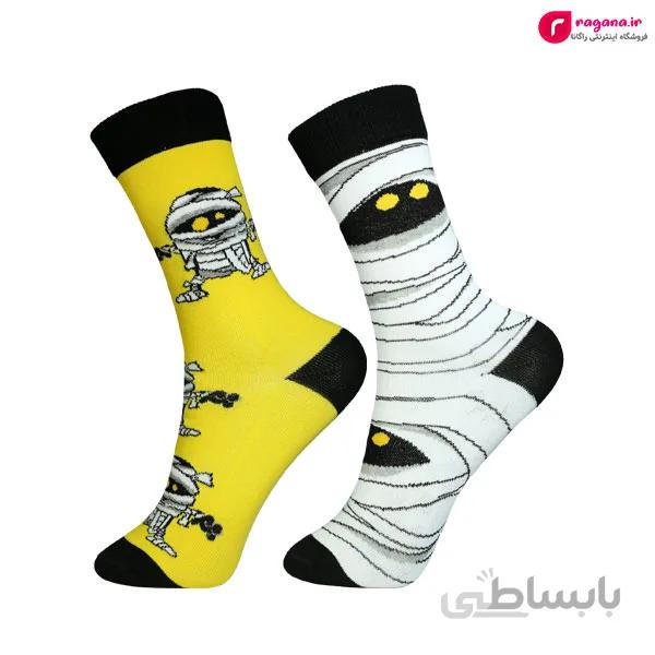 جوراب زنانه ساق بلند پاتوک پاتوک طرح مومیایی تا ب تا کد R215232