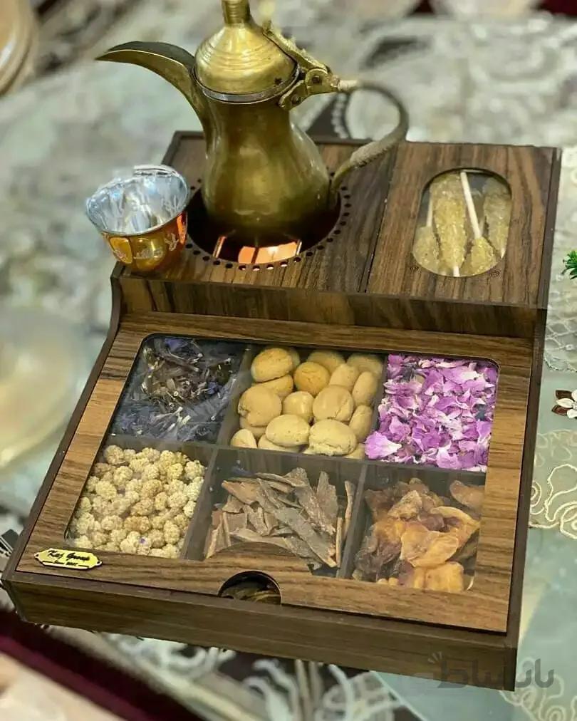 استند پذیرایی چوبی