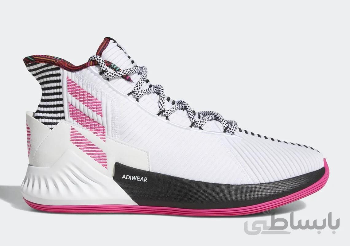 کفش بسکتبال آدیداس مدل D ROSE 9 سفید-قرمز
