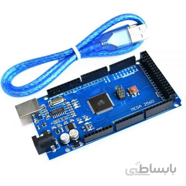 برد آردوينو مگا 2560 با تراشه CH340G و کابل یو اس پی / Arduino MEGA2560 With CH340G